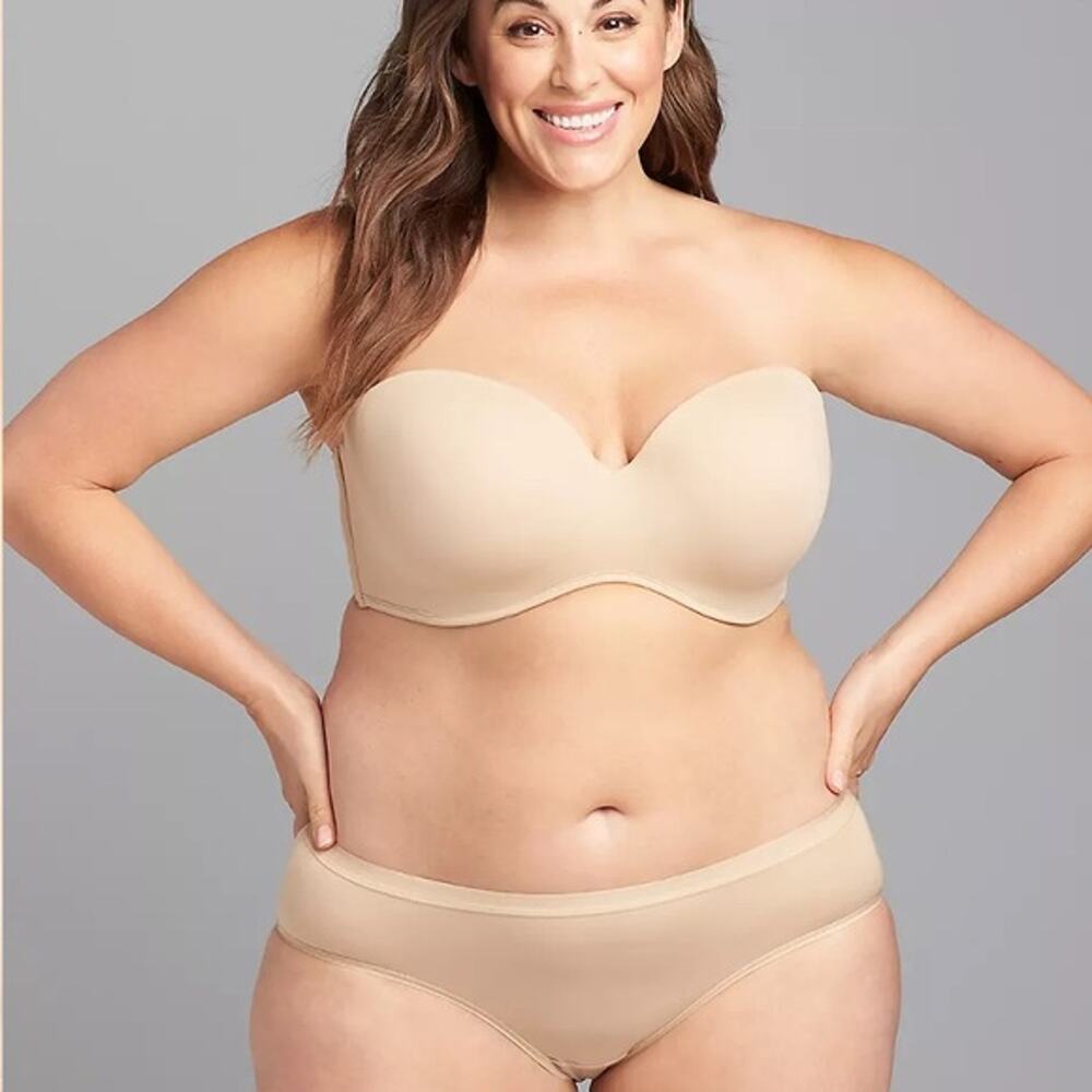 Cacique Multi-Way Boost Strapless Underwire Bra Cafe Mocha Size 40DD